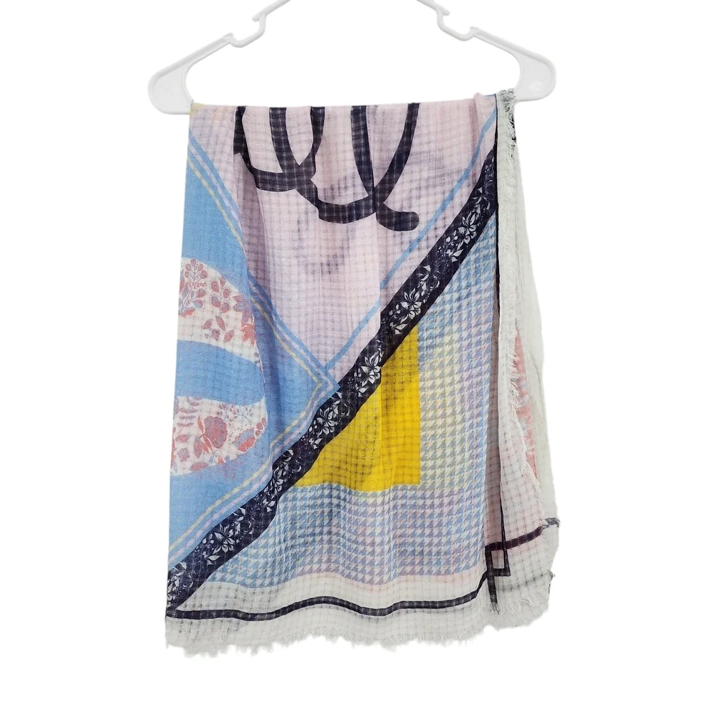 Vismaya Women's Multicolor Mixed Patchwork Lightweight Scarf
